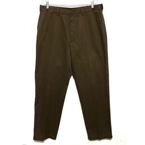 Haggar Expandable Waist Premium Khaki Classic Fit Pants Mens 36x32 Career Office